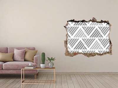 Fototapet un zid spart cu priveliște Geometrie în beton