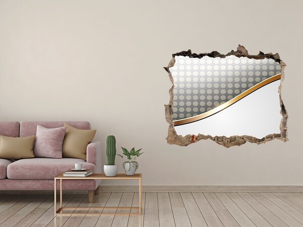 Fototapet un zid spart cu priveliște Perete de oglindă spart