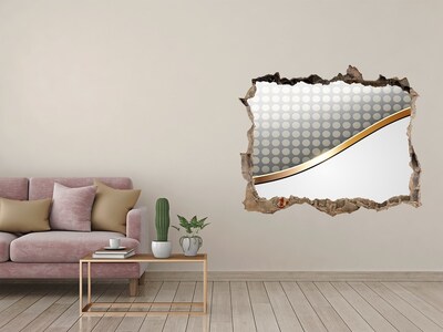 Fototapet un zid spart cu priveliște Perete de oglindă spart