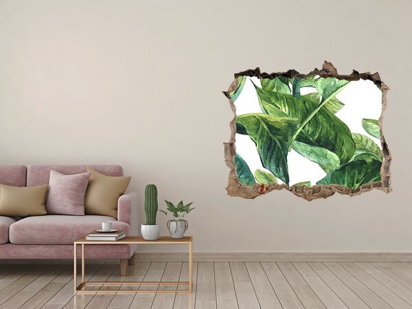 Fototapet 3D gaură în perete O oază verde în beton