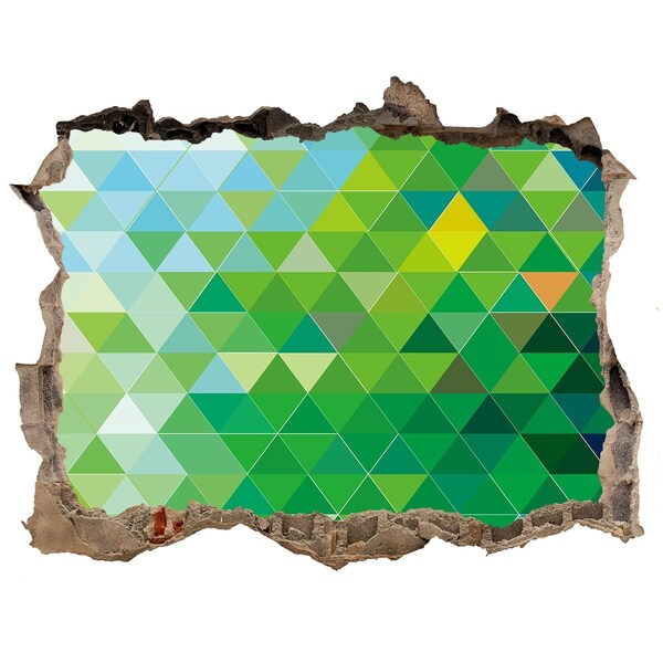 Autocolant de perete gaură 3D Peisaj verde într-o gaură în perete