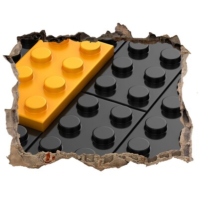 Fototapet 3D gaură în perete Zid de cărămidă LEGO spart