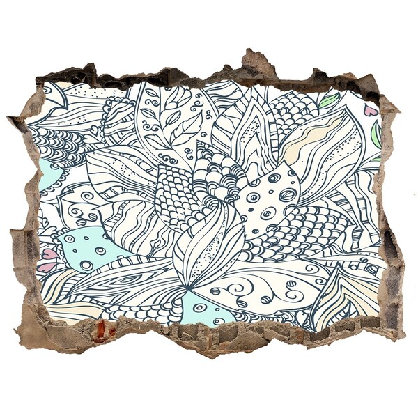 Autocolant 3D gaura cu priveliște Lumea colorată a naturii