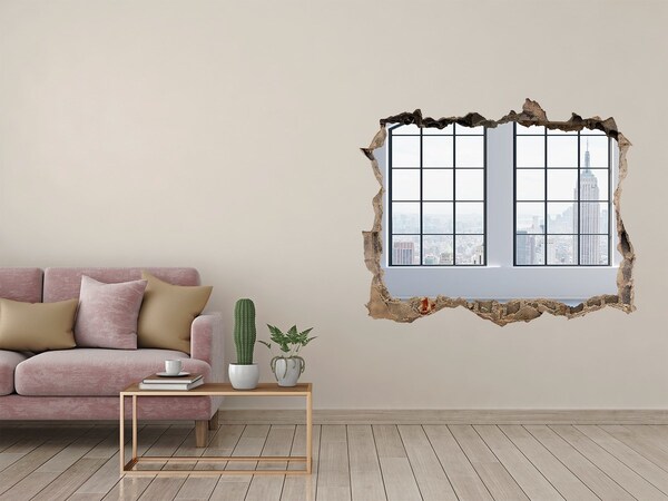 Autocolant autoadeziv gaură Vedere a orașului New York