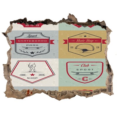 Fototapet 3D gaură în perete Skatepark în oraș