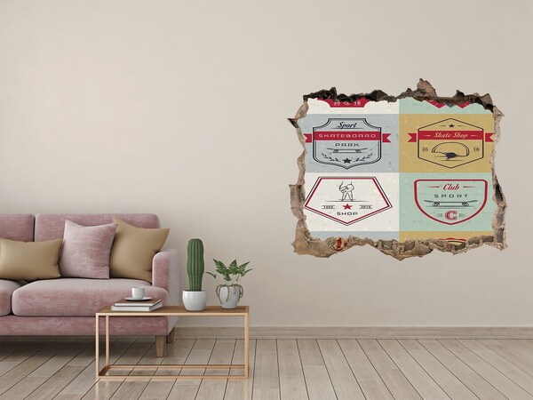 Fototapet 3D gaură în perete Skatepark în oraș