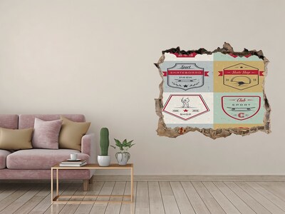 Fototapet 3D gaură în perete Skatepark în oraș