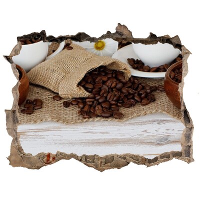 Fototapet un zid spart cu priveliște Cafea într-un cadru natural