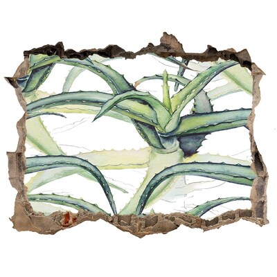 Autocolant 3D gaura cu priveliște O oază verde în beton