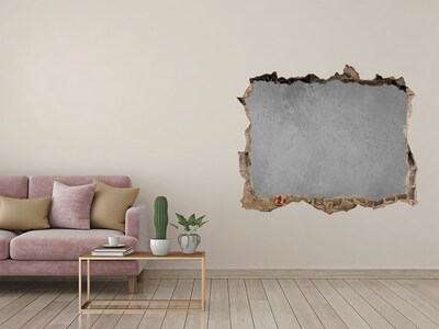 Autocolant 3D gaura cu priveliște Zid crăpat cu vedere spre beton