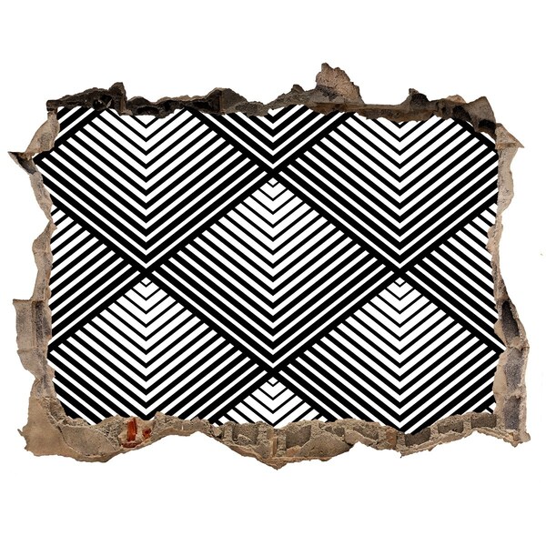 Autocolant gaură 3D Geometrie în resturi