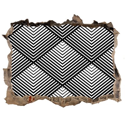 Autocolant gaură 3D Geometrie în resturi