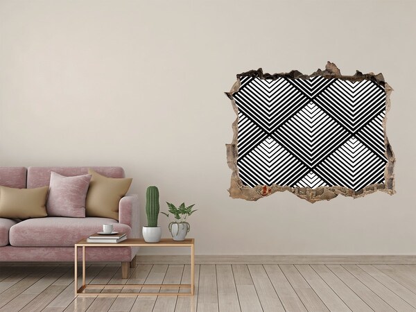 Autocolant gaură 3D Geometrie în resturi