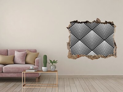 Autocolant gaură 3D Geometrie în resturi