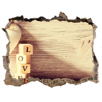 Autocolant autoadeziv gaură Dragoste într-un zid spart