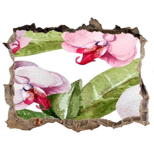 Fototapet un zid spart cu priveliște Un paradis al florilor în spatele zidurilor