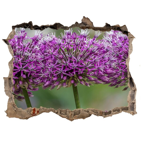 Autocolant un zid spart cu priveliște Flori înflorite