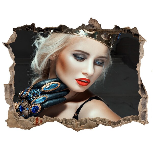 Autocolant gaură 3D Prințesa în ruine