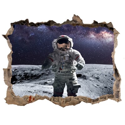 Autocolant gaură 3D Astronaut