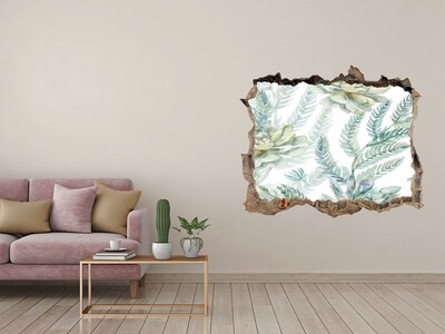 Autocolant 3D gaura cu priveliște O oază verde în beton