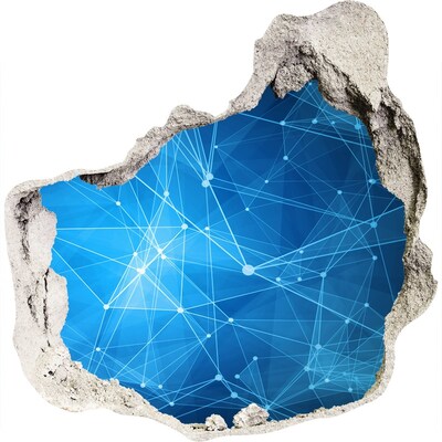 Fototapet un zid spart cu priveliște Spațiul digital din spatele peretelui