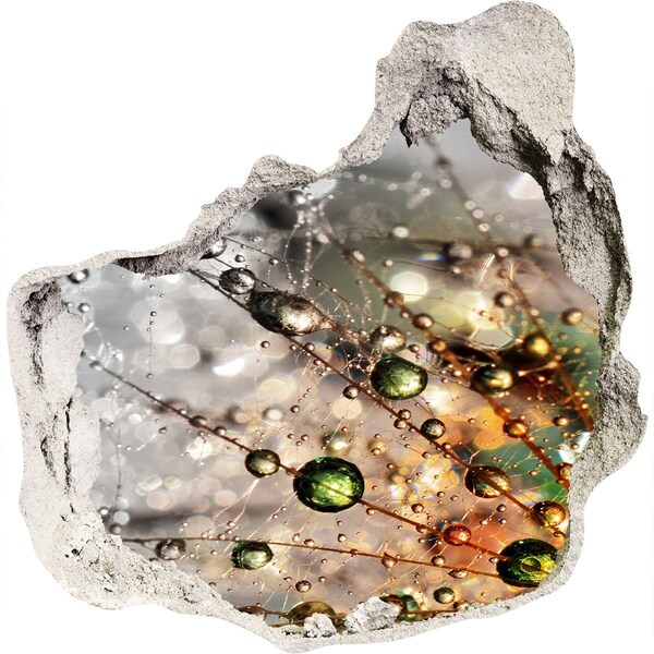 Autocolant gaură 3D Structura cristalină în lumină