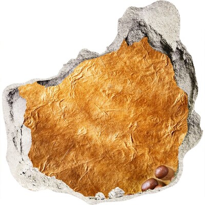 Autocolant gaură 3D Gaură de aur în perete