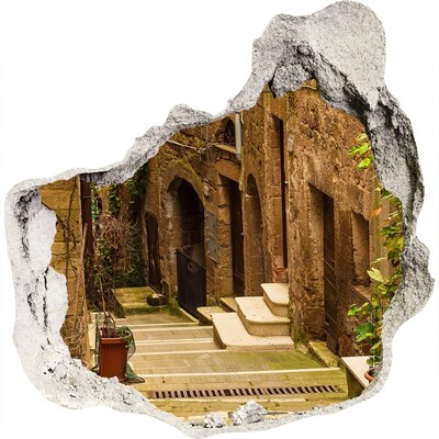 Autocolant gaură 3D O stradă fermecătoare din oraș