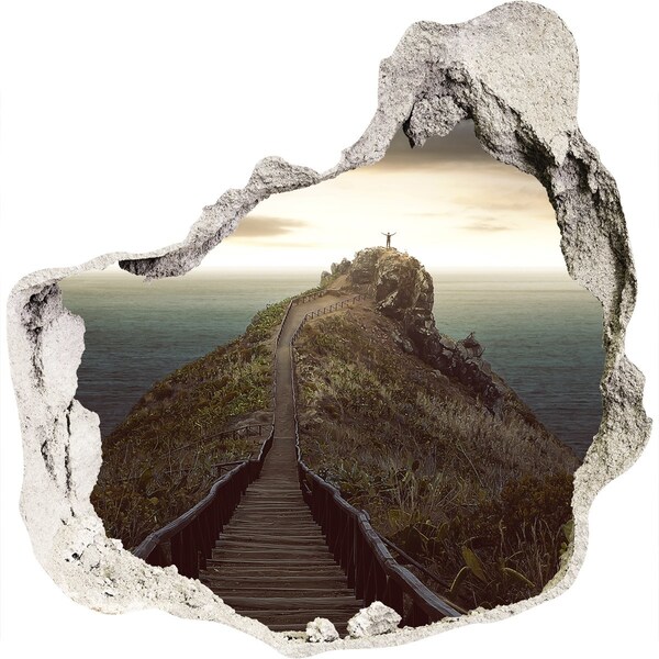 Fototapet 3D gaură în perete Calea spre Rai