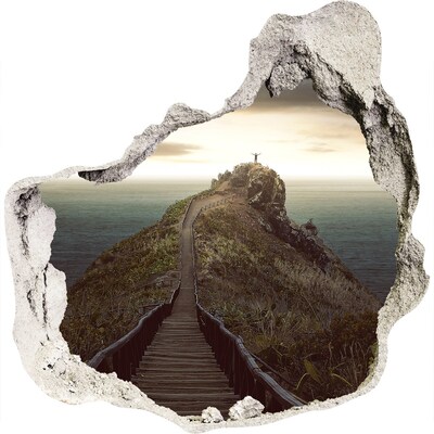 Fototapet 3D gaură în perete Calea spre Rai
