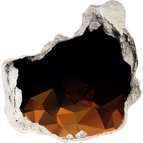 Fototapet un zid spart cu priveliște Interiorul vulcanului