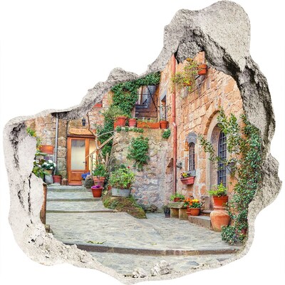 Fototapet 3D gaură în perete Un oraș fermecător din Toscana