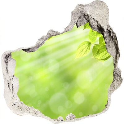 Fototapet un zid spart cu priveliște Paradis verde în spatele zidului