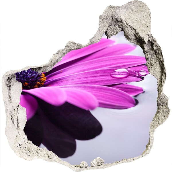 Autocolant gaură 3D O oază florală în spatele peretelui