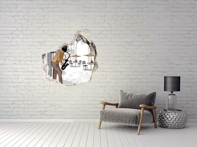 Autocolant gaură 3D Cafeneaua muzicală din Paris