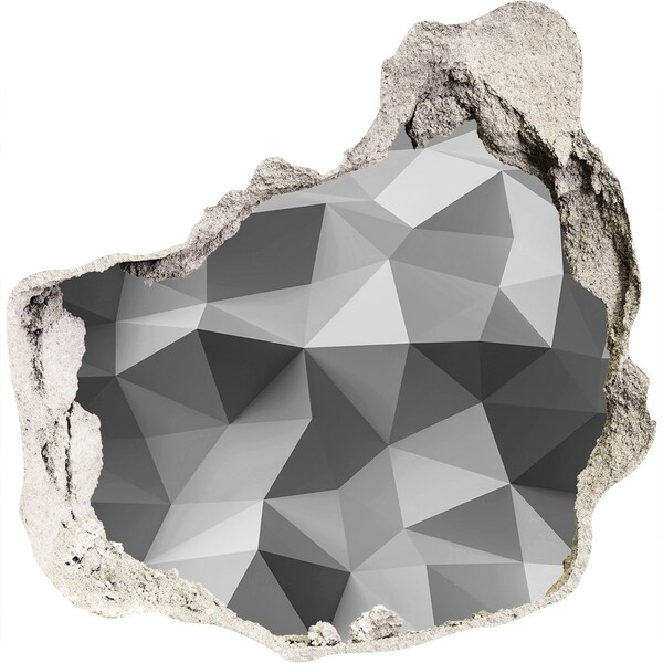 Autocolant de perete gaură 3D Gaură geometrică în perete