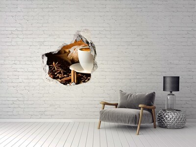 Autocolant autoadeziv gaură Cafea și pâine proaspătă