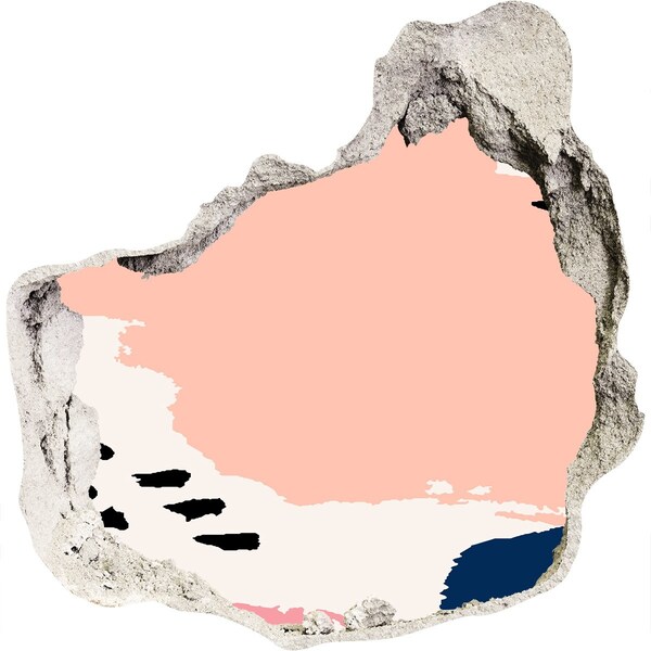 Autocolant de perete gaură 3D Un zid în ruine cu vedere la plajă