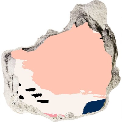 Autocolant de perete gaură 3D Un zid în ruine cu vedere la plajă