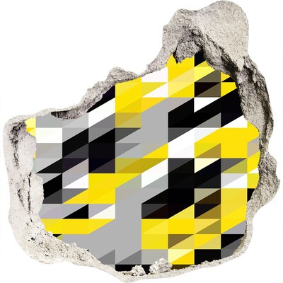 Autocolant 3D gaura cu priveliște Gaură abstractă în perete