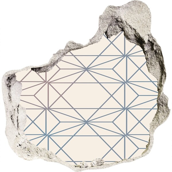 Fototapet 3D gaură în perete Model geometric printr-o gaură în perete