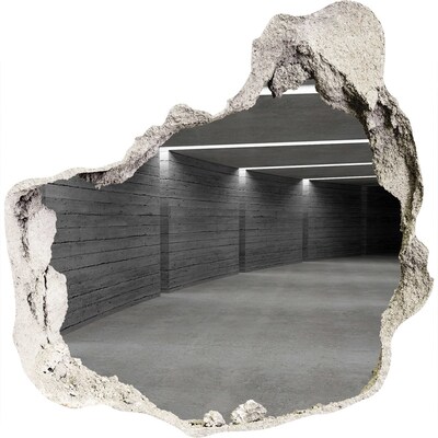 Autocolant gaură 3D Tunelul de beton