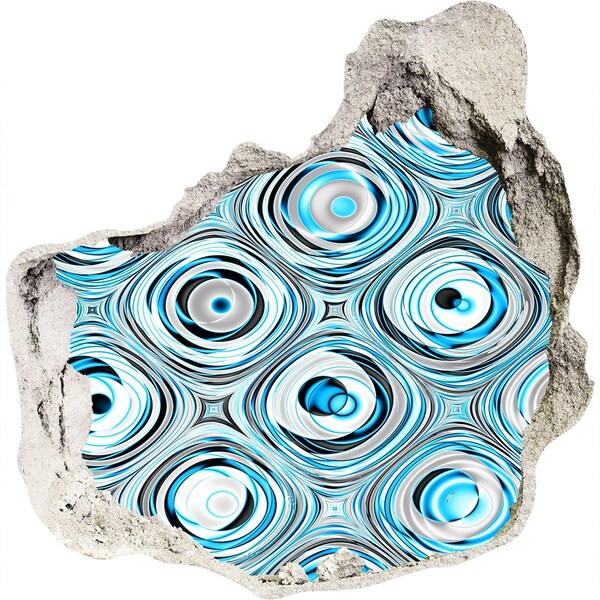 Autocolant de perete gaură 3D Vârtejuri de apă în beton