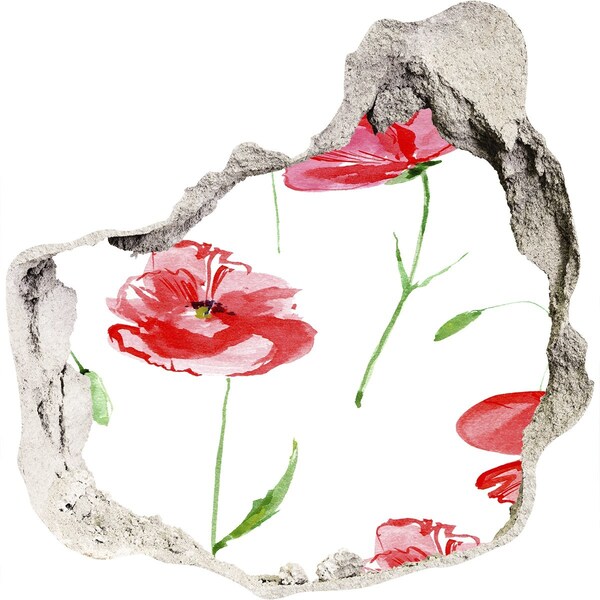 Autocolant autoadeziv gaură Gaură de floare în perete