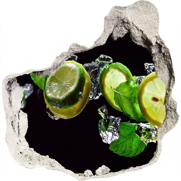 Autocolant gaură 3D O doză de prospețime cu lămâie