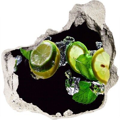 Autocolant gaură 3D O doză de prospețime cu lămâie