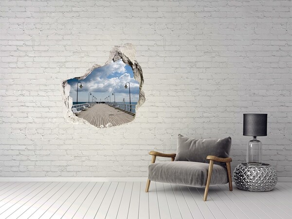 Autocolant de perete gaură 3D Dig lângă mare