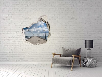 Autocolant de perete gaură 3D Dig lângă mare