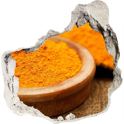 Autocolant gaură 3D condiment turmeric