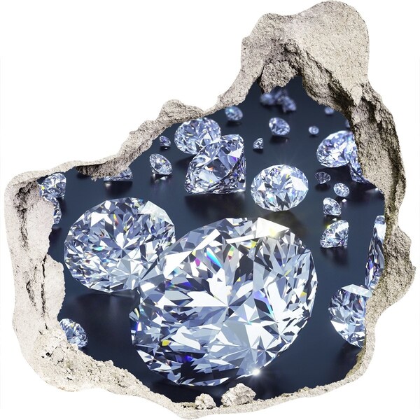 Autocolant gaură 3D Diamante strălucitoare pe perete